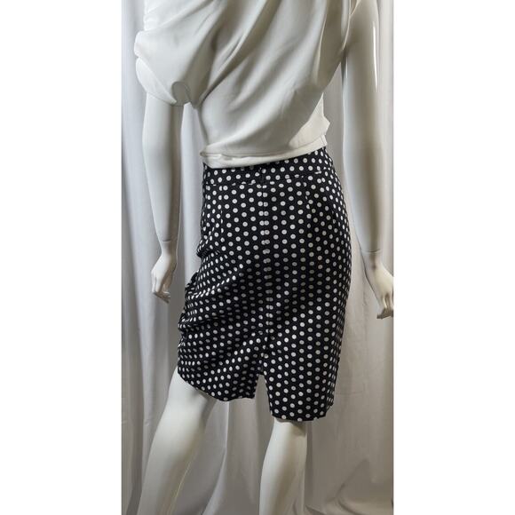 Ann Taylor LOFT Polka Dots Pencil Skirt, Black & White, Sz: 8 Curvy, 64-53 - Picture 3 of 16